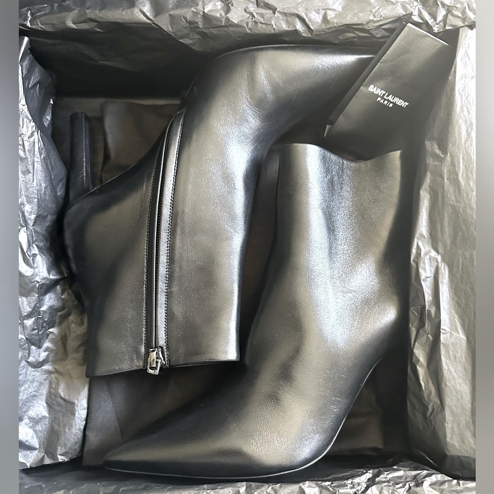 SAINT LAURENT Katie Boots – Luxury Designer Ankle Boots - Footwear - Picture 4 of 10